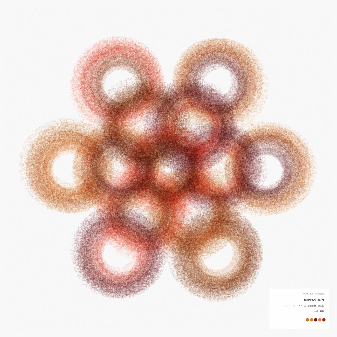 Vox et Forma piece — Metatron geometry, Copper Alchemical palette, 137 Hz